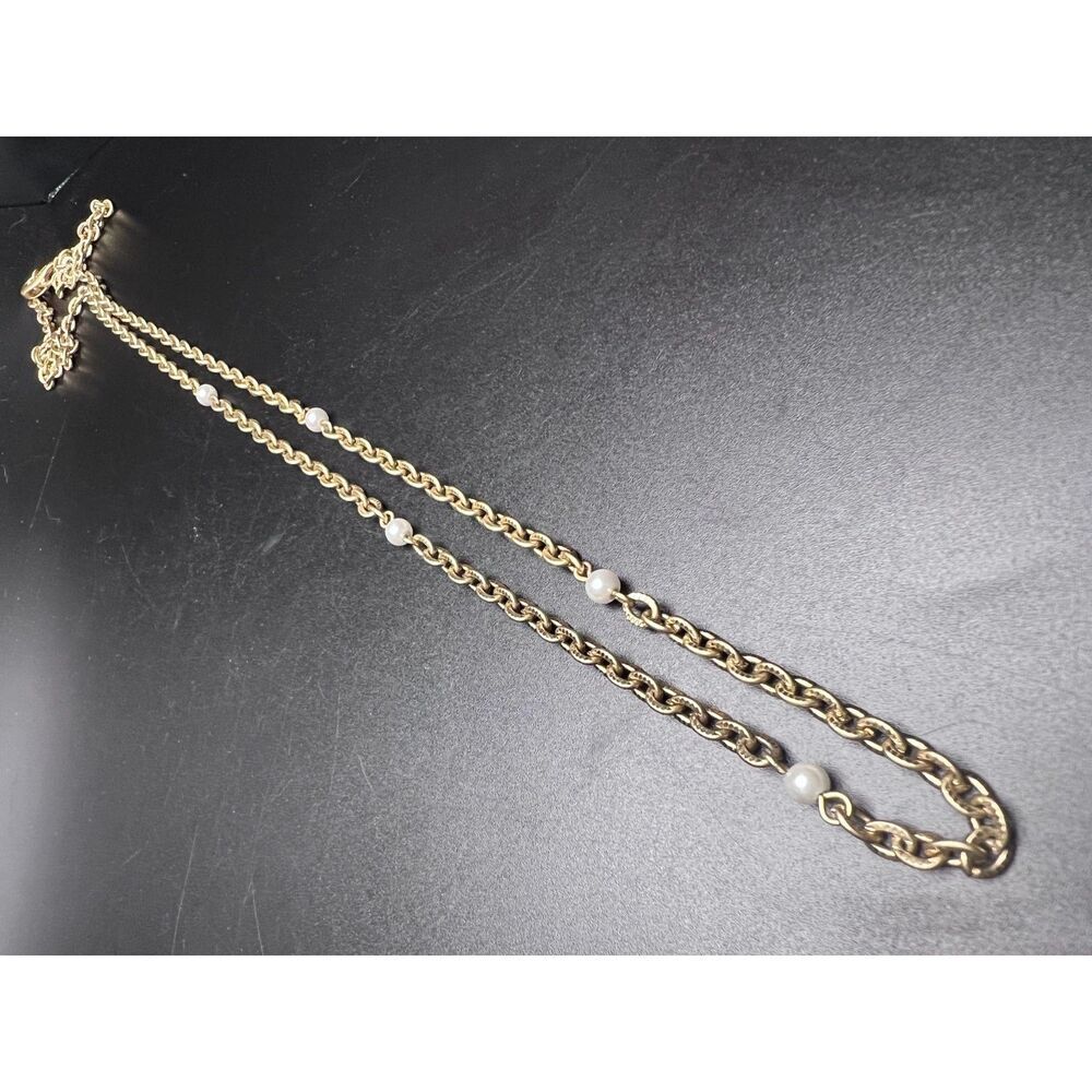 Lia Sophia Pearl Station Necklace - Picture 3 of 6